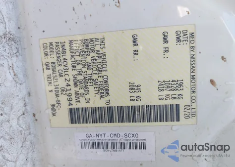 2020 Nissan Altima Sr Fwd from USA, damaged, VIN 1N4BL4CV3LC241994